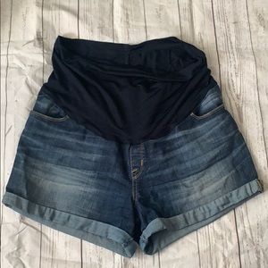 High panel maternity shorts